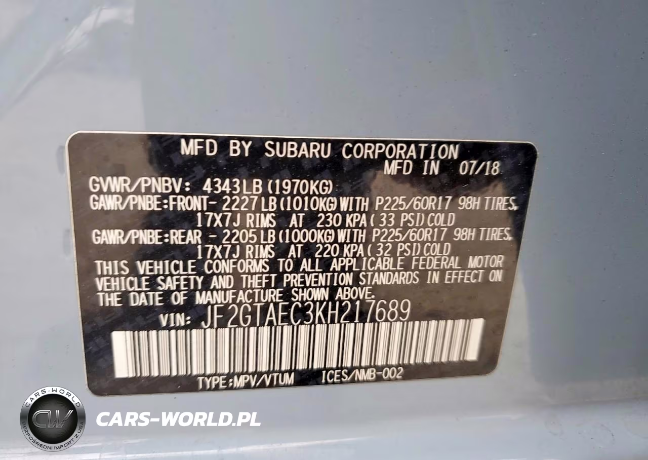 2019 Subaru Crosstrek Premium VIN:JF2GTAEC3KH217689 - 13