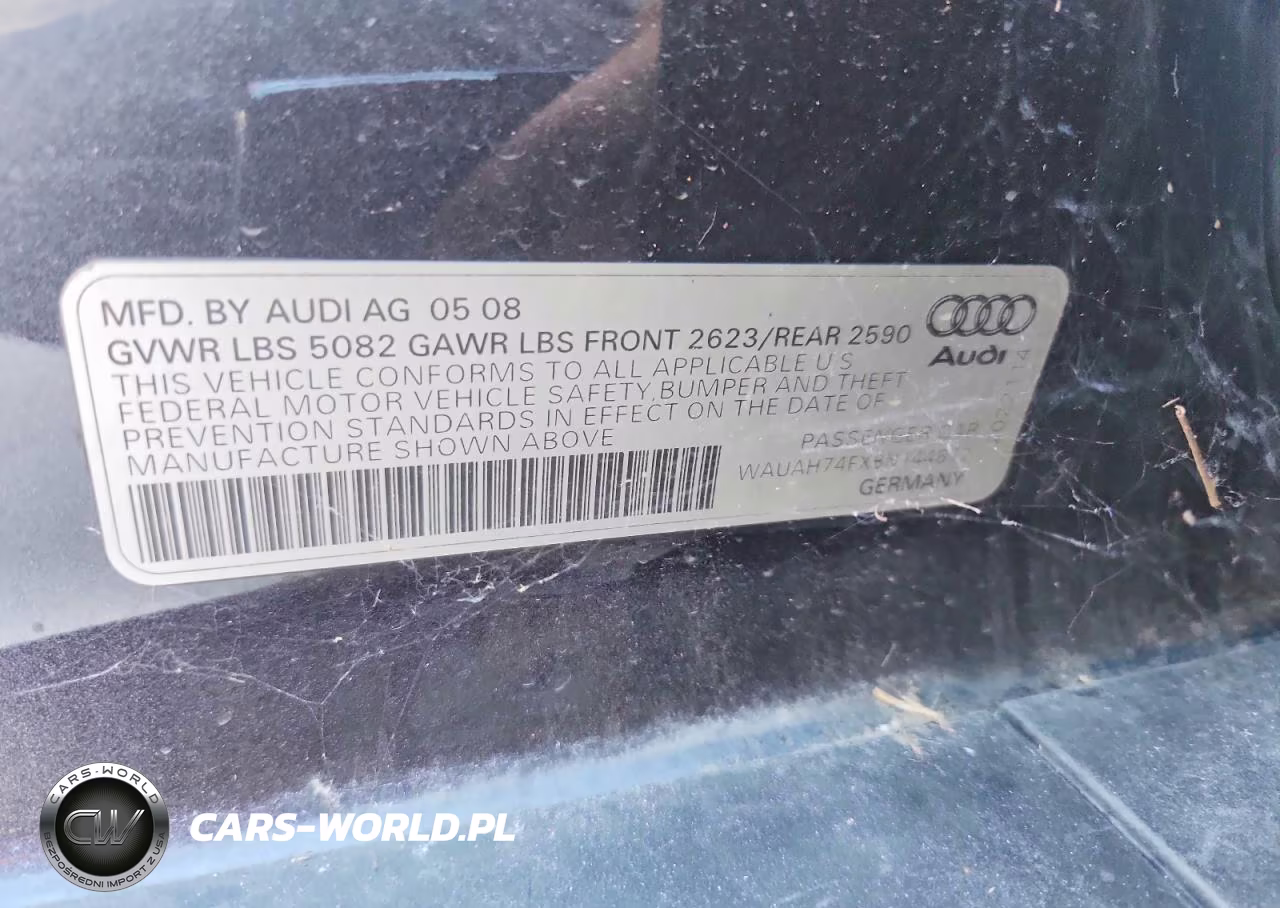 2008 Audi A6 3.2 VIN:WAUAH74FX8N144672 - 12