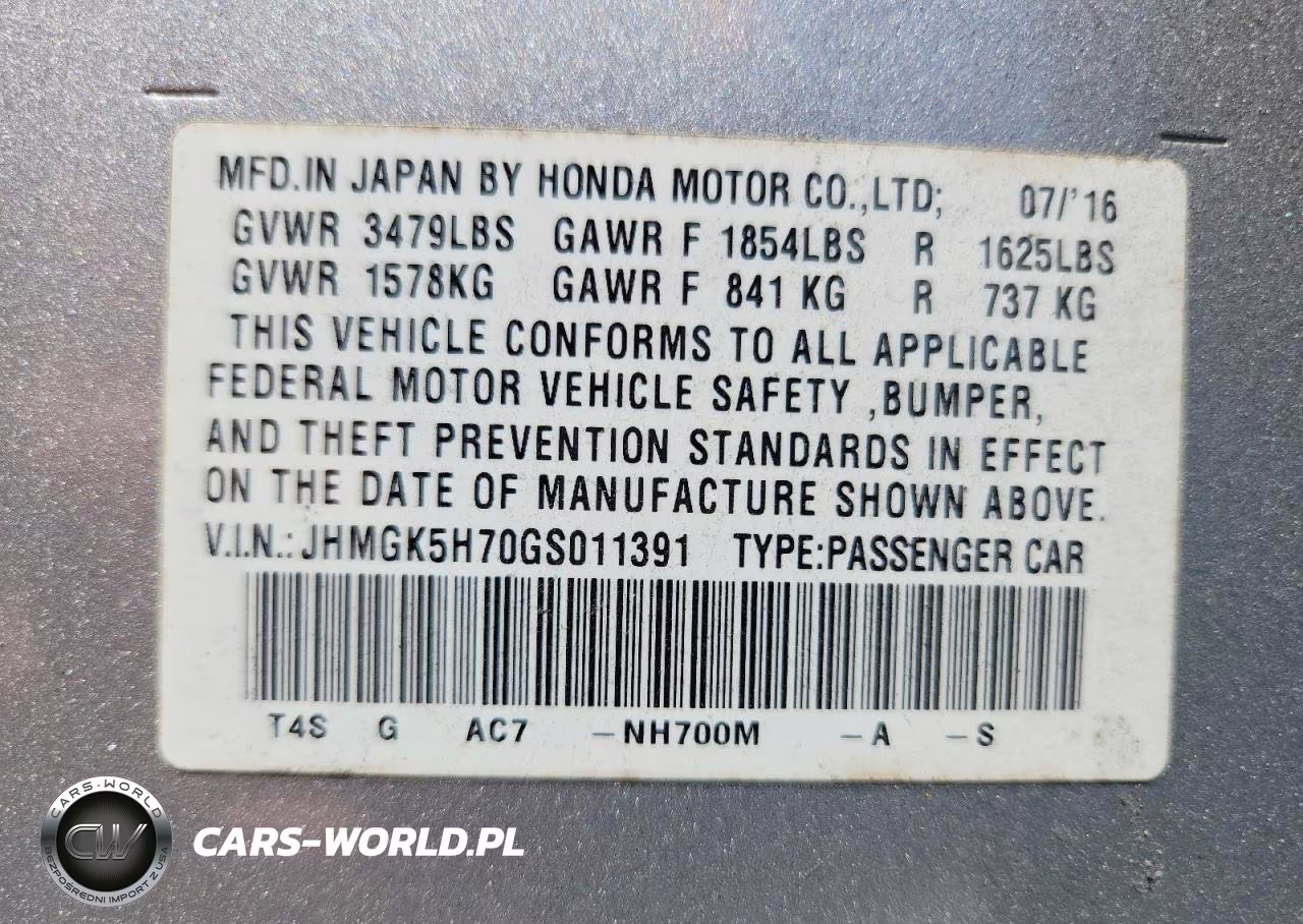 2016 Honda Fit Ex VIN:JHMGK5H70GS011391 - 13