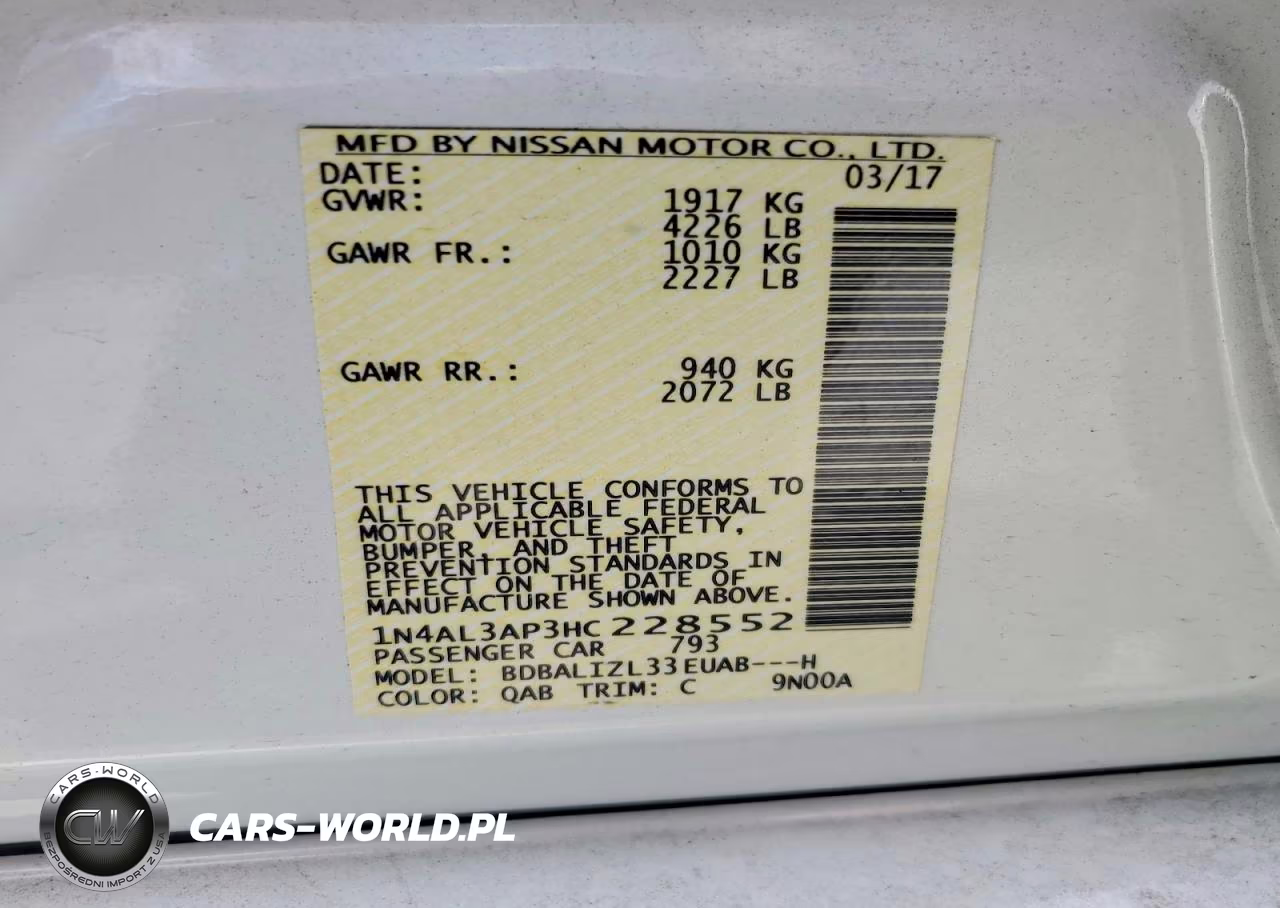 2017 Nissan Altima 2.5 Sv VIN:1N4AL3AP3HC228552 - 12