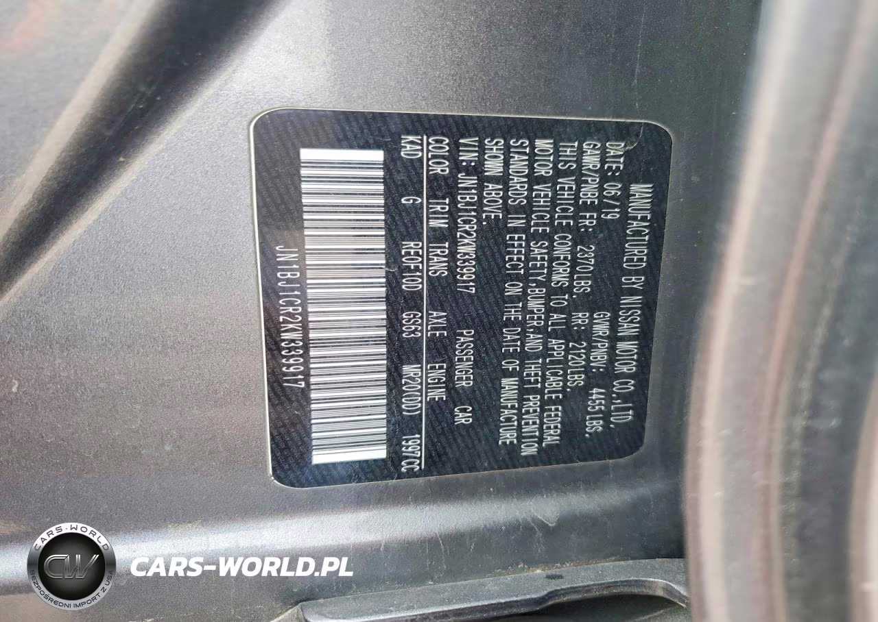 2019 Nissan Rogue Sport Sv VIN:JN1BJ1CR2KW339917 - 12