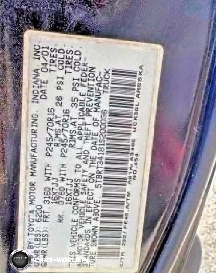 2001 Toyota Tundra Sr5 VIN:5TBRT34181S200036 - 10