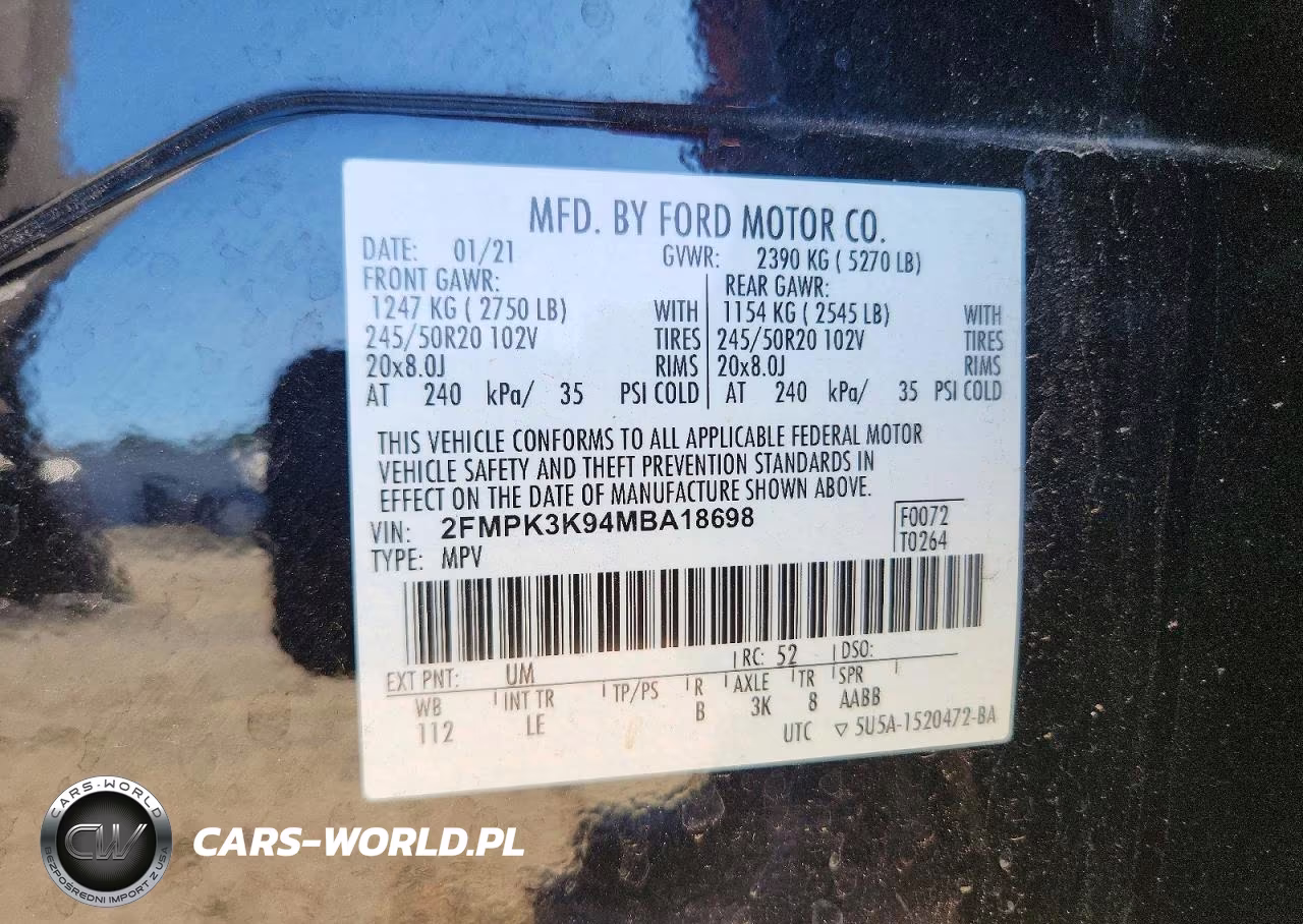 2021 Ford Edge Titanium VIN:2FMPK3K94MBA18698 - 12