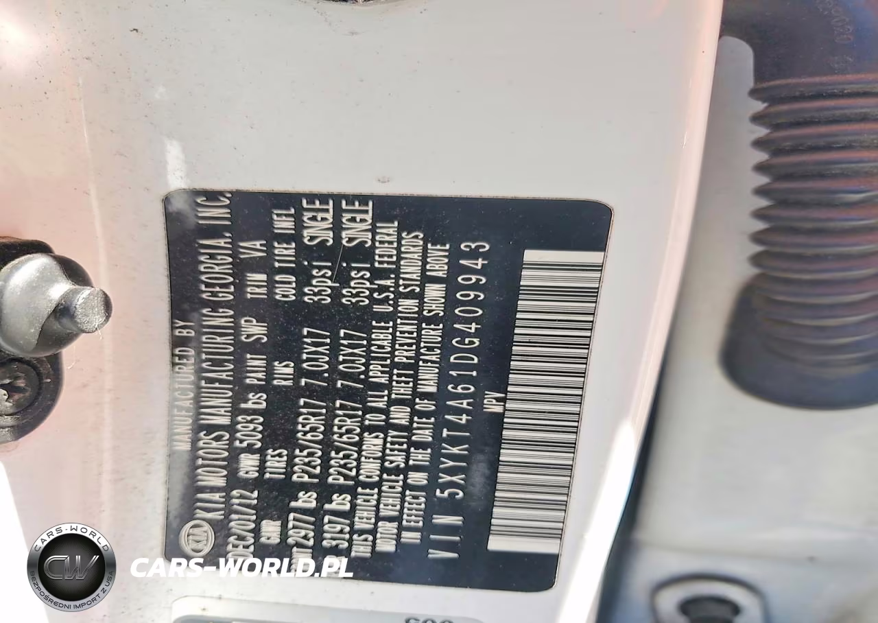 2013 Kia Sorento Lx VIN:5XYKT4A61DG409943 - 12