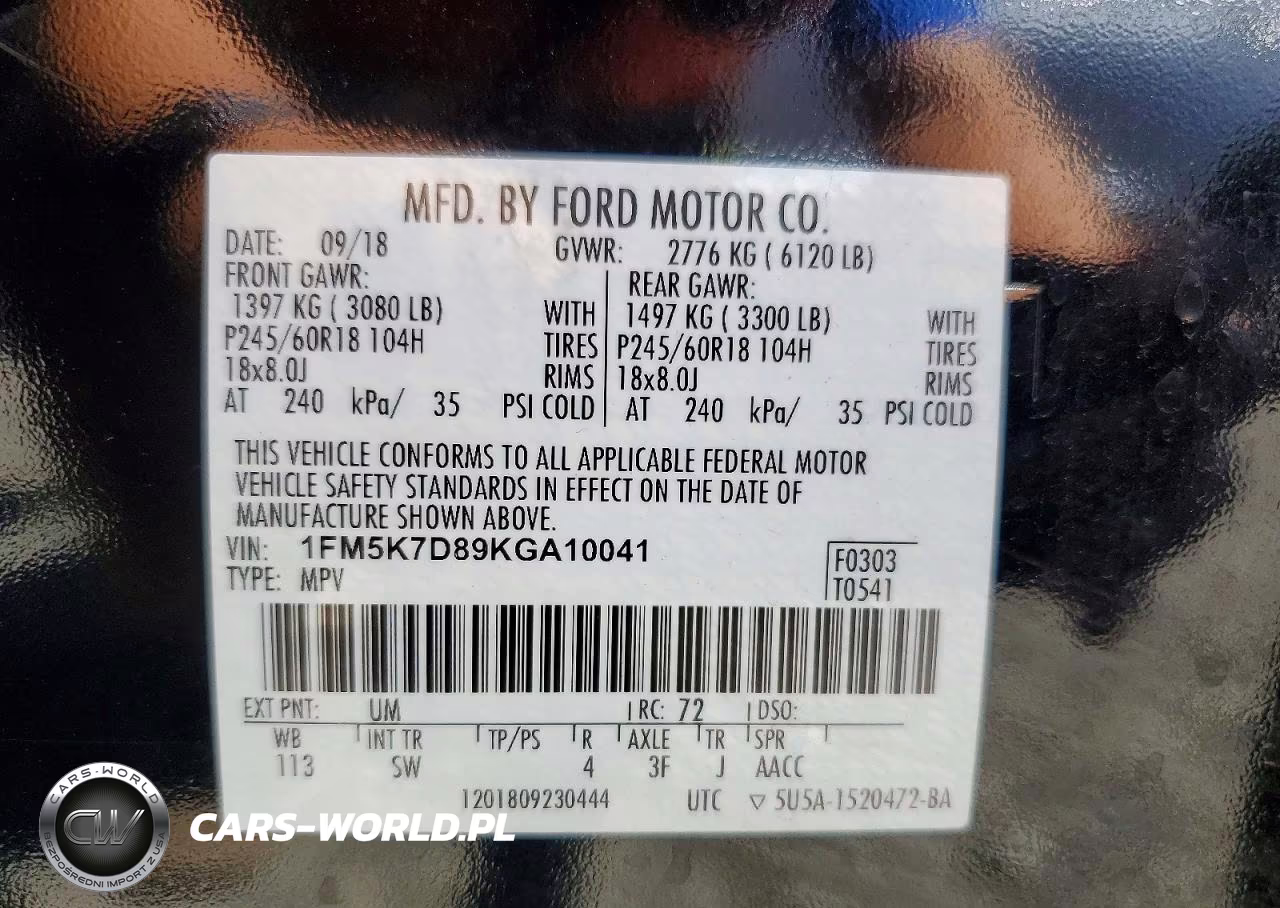 2019 Ford Explorer Xlt VIN:1FM5K7D89KGA10041 - 13