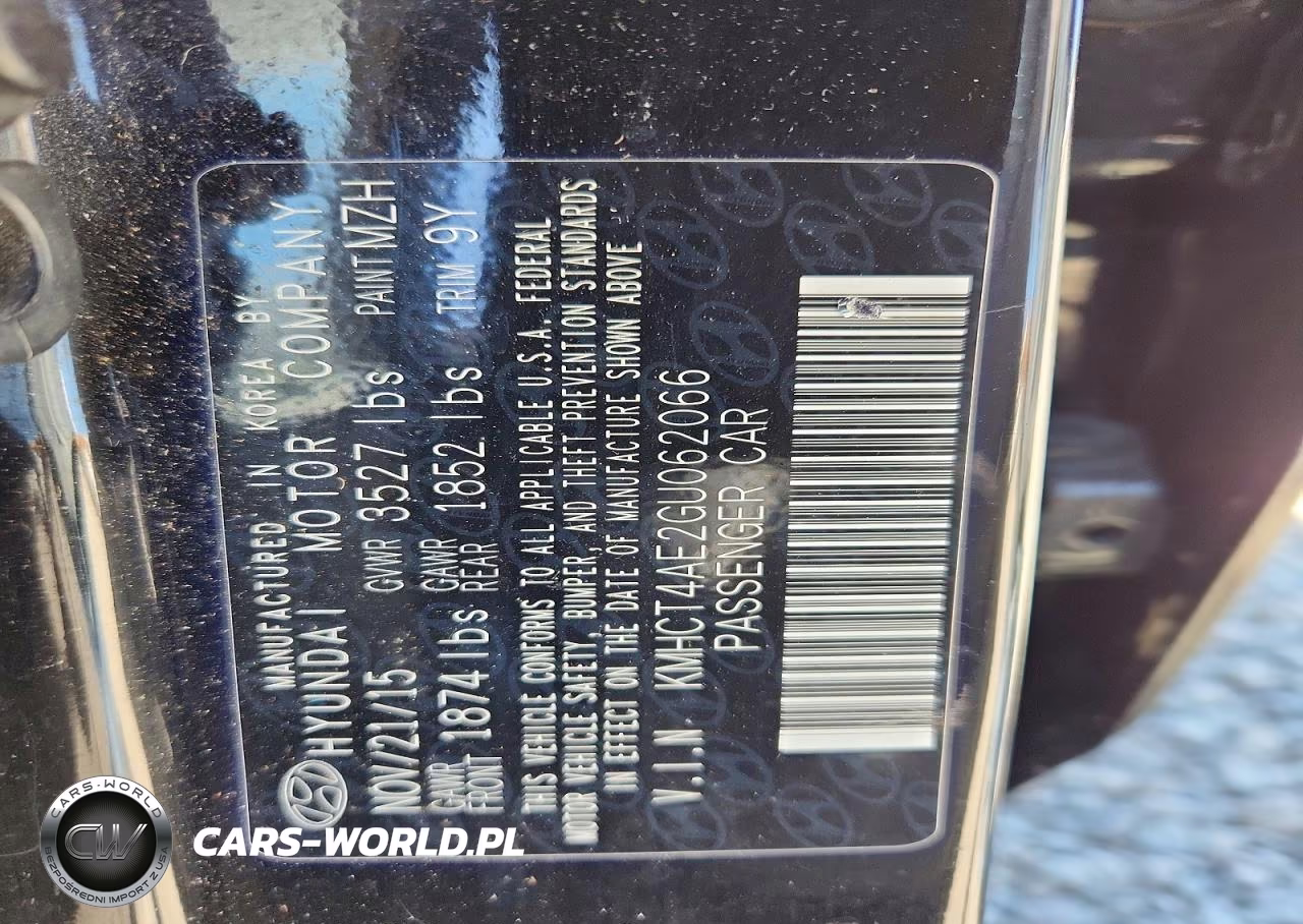 2016 Hyundai Accent Se VIN:KMHCT4AE2GU062066 - 12