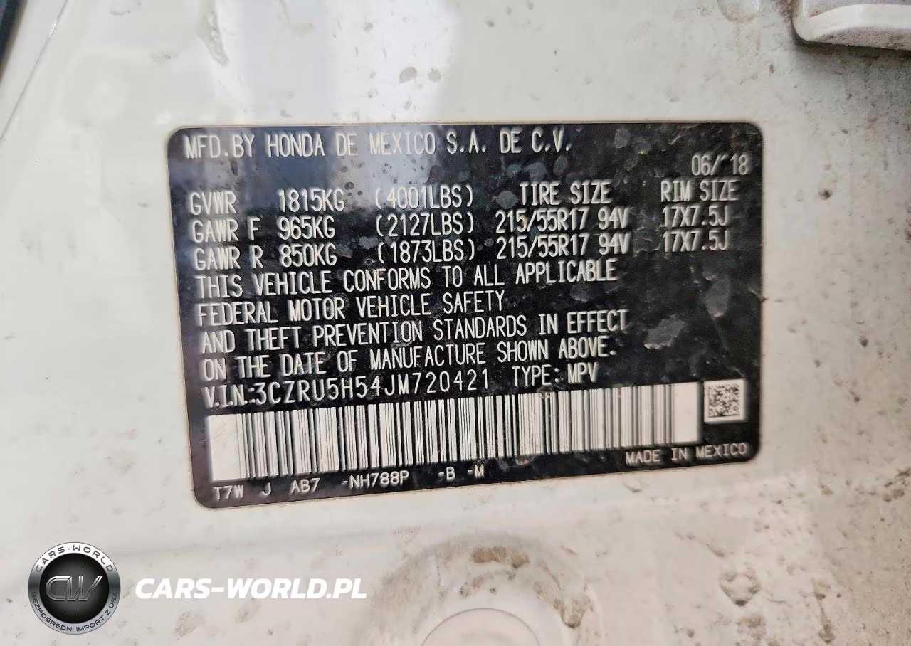 2018 Honda Hr-V Ex VIN:3CZRU5H54JM720421 - 14