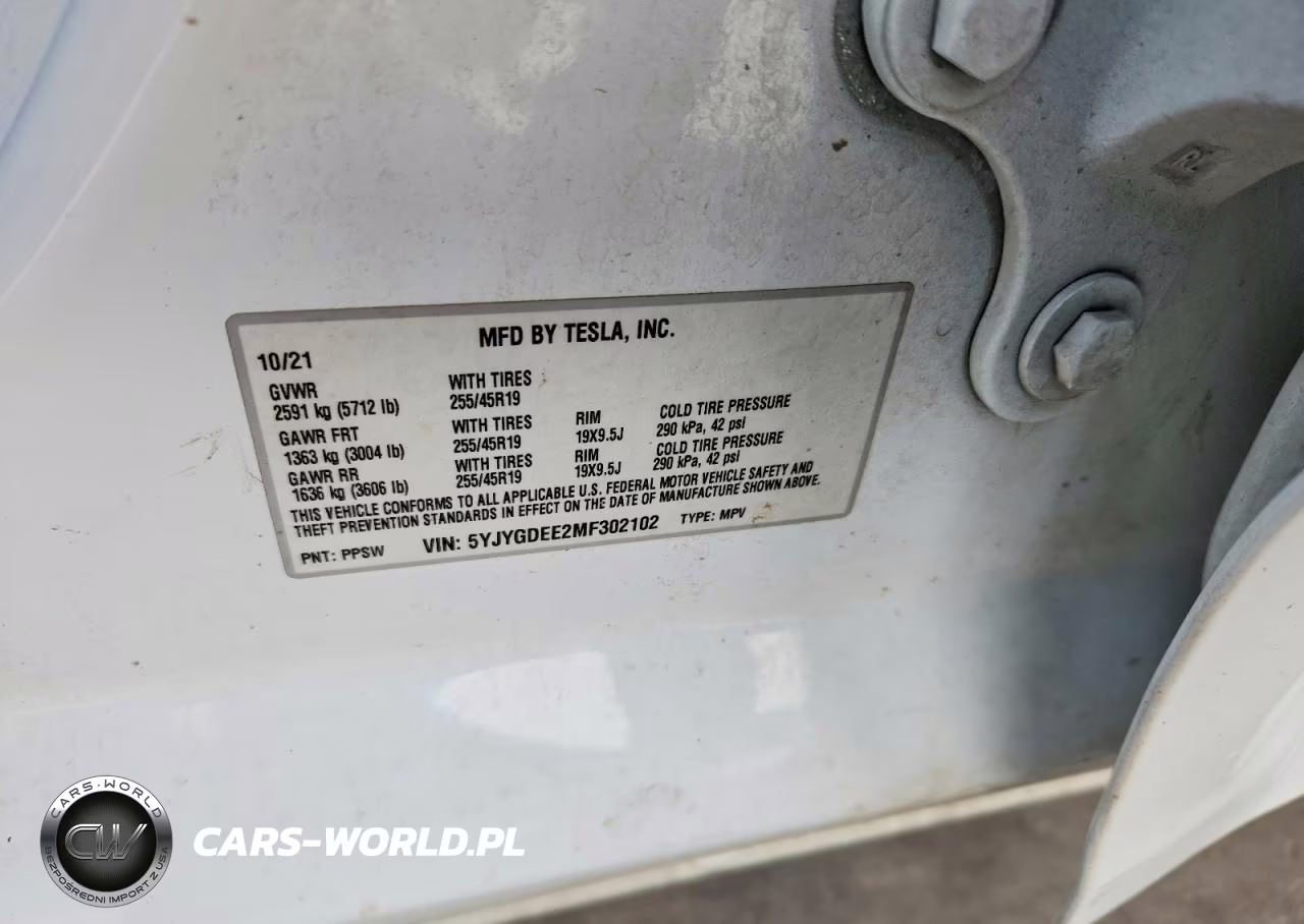 2021 Tesla Model Y VIN:5YJYGDEE2MF302102 - 12