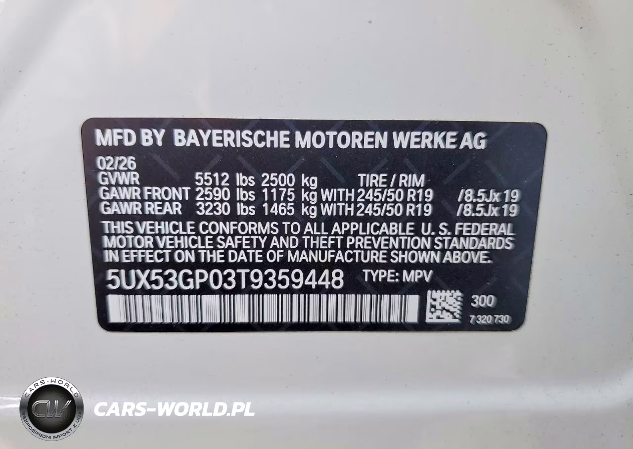 2026 BMW X3 30 xDrive VIN:5UX53GP03T9359448 - 13