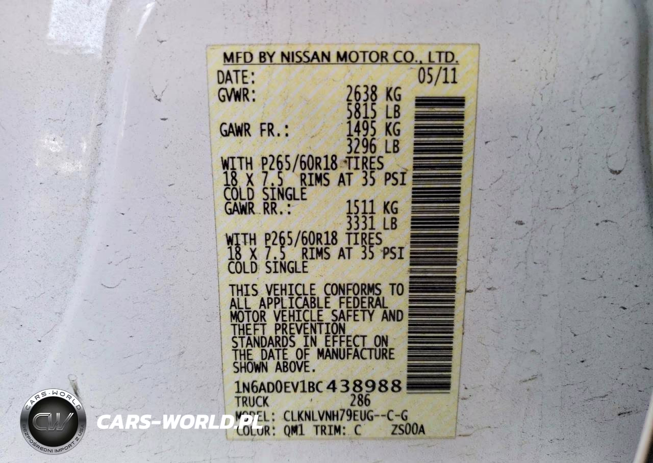 2011 Nissan Frontier S VIN:1N6AD0EV1BC438988 - 12