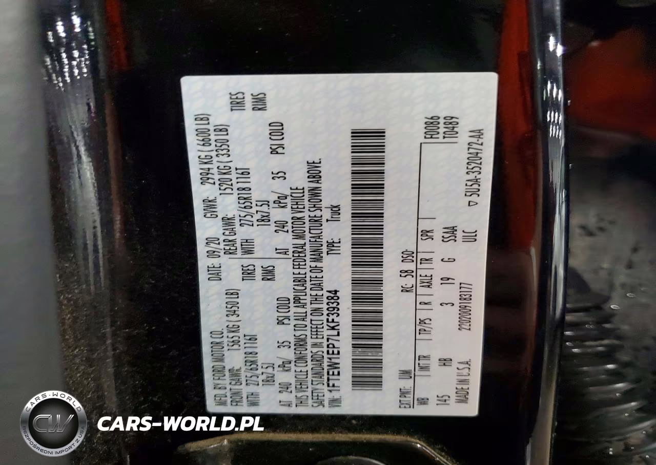 2020 Ford F150 Supercrew VIN:1FTEW1EP7LKF39384 - 12