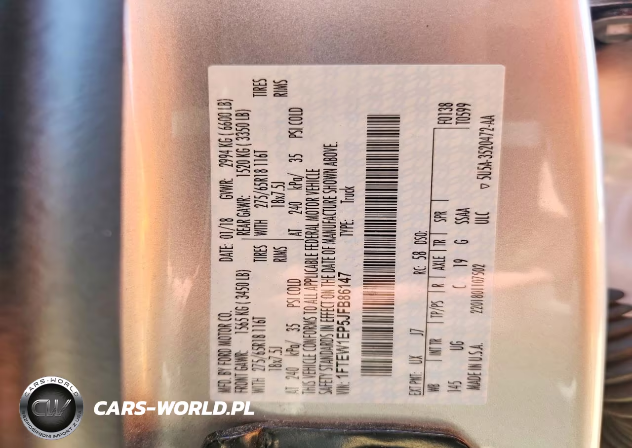 2018 Ford F150 Supercrew VIN:1FTEW1EP5JFB86147 - 12