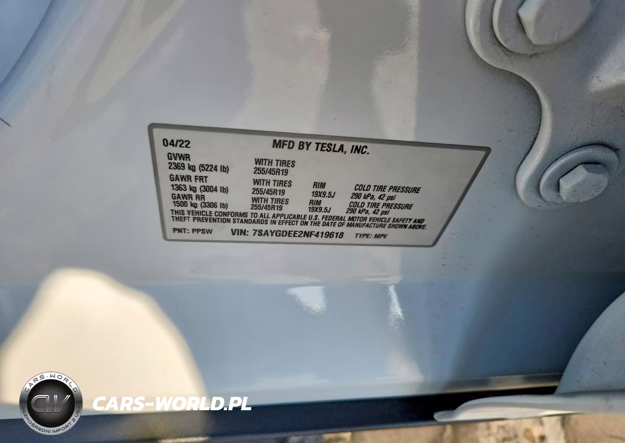 2022 Tesla Model Y VIN:7SAYGDEE2NF419618 - 12
