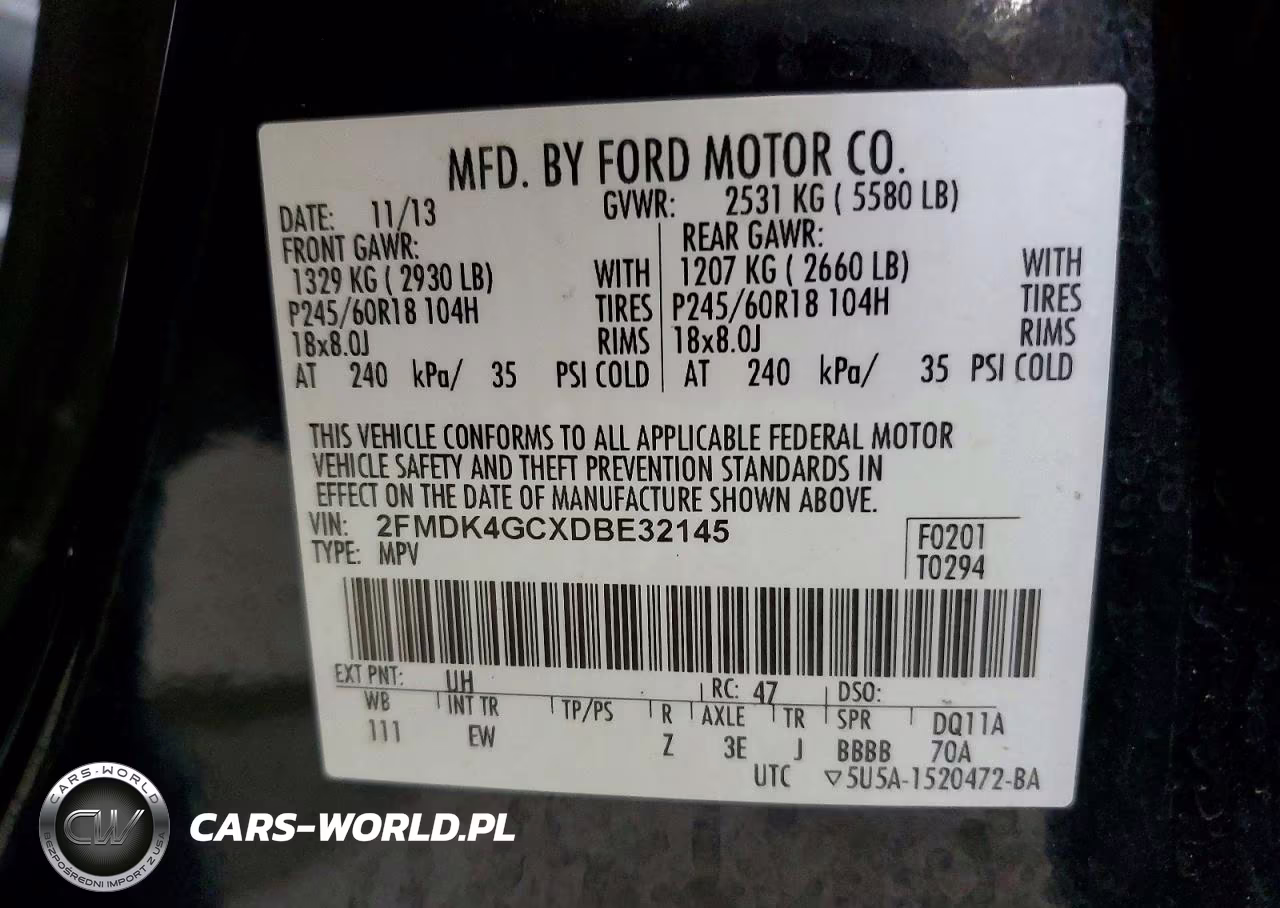 2013 Ford Edge Se VIN:2FMDK4GCXDBE32145 - 14