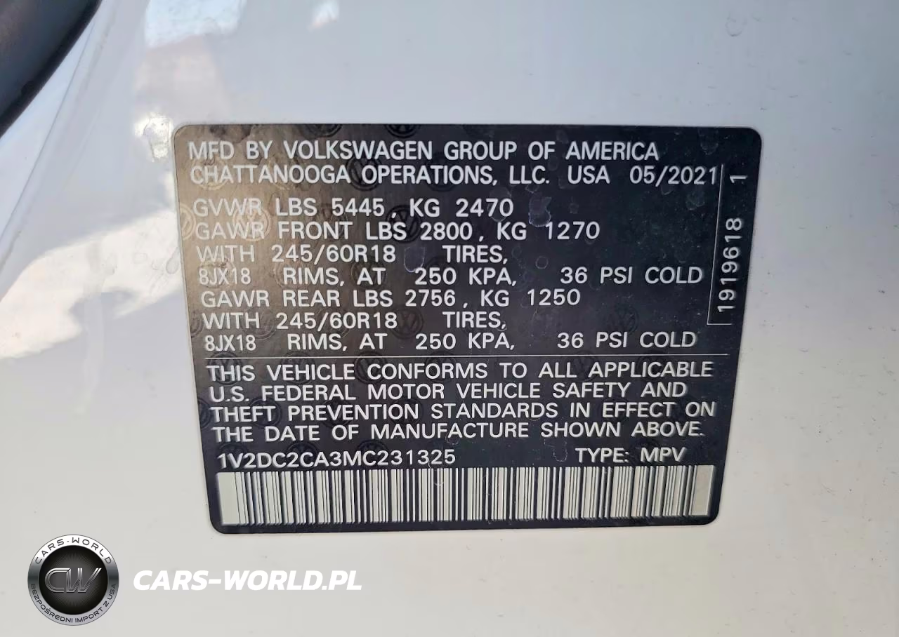 2021 Volkswagen Atlas Cross Sport Se VIN:1V2DC2CA3MC231325 - 14