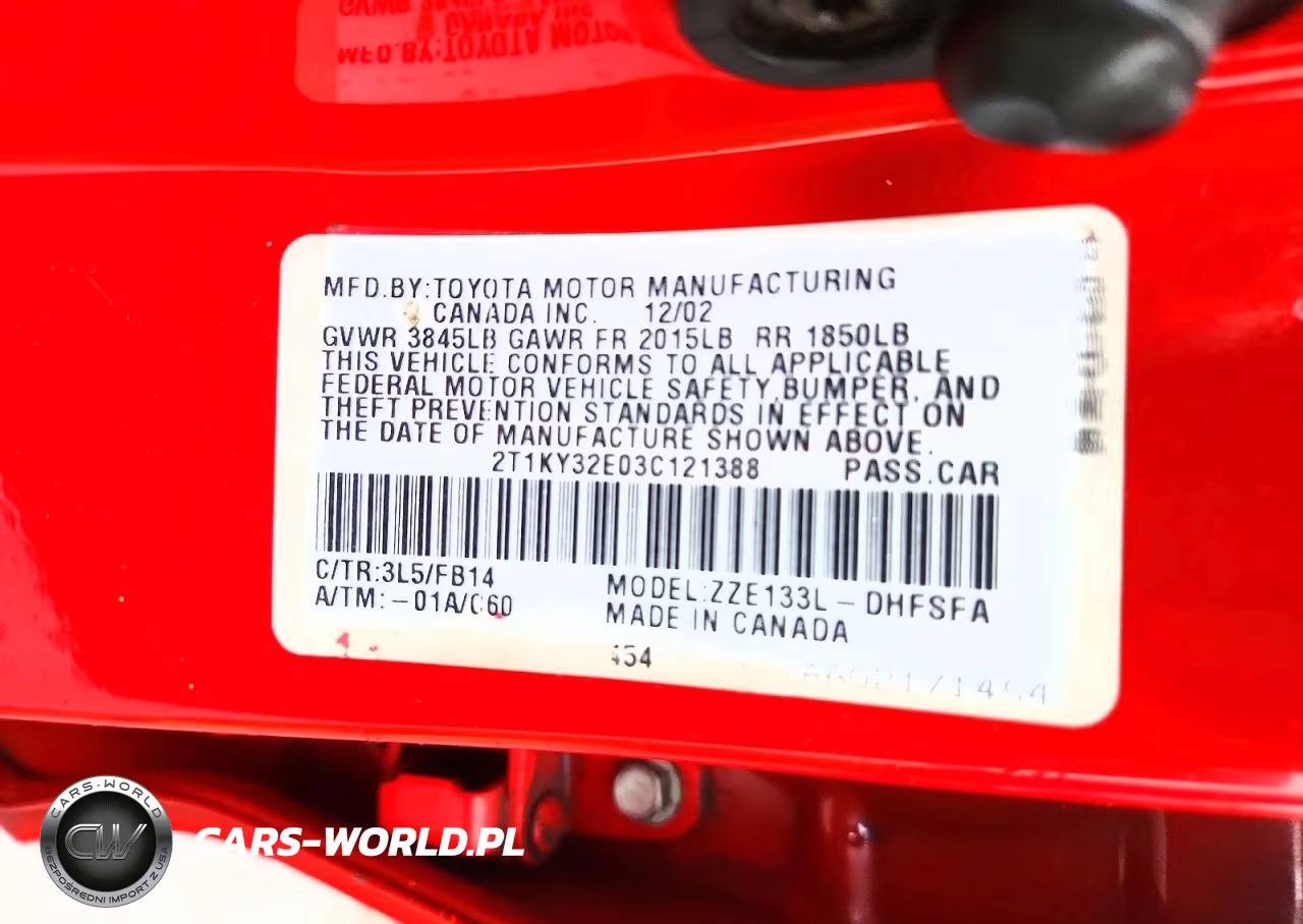 2003 Toyota Corolla Matrix Xrs VIN:2T1KY32E03C121388 - 13