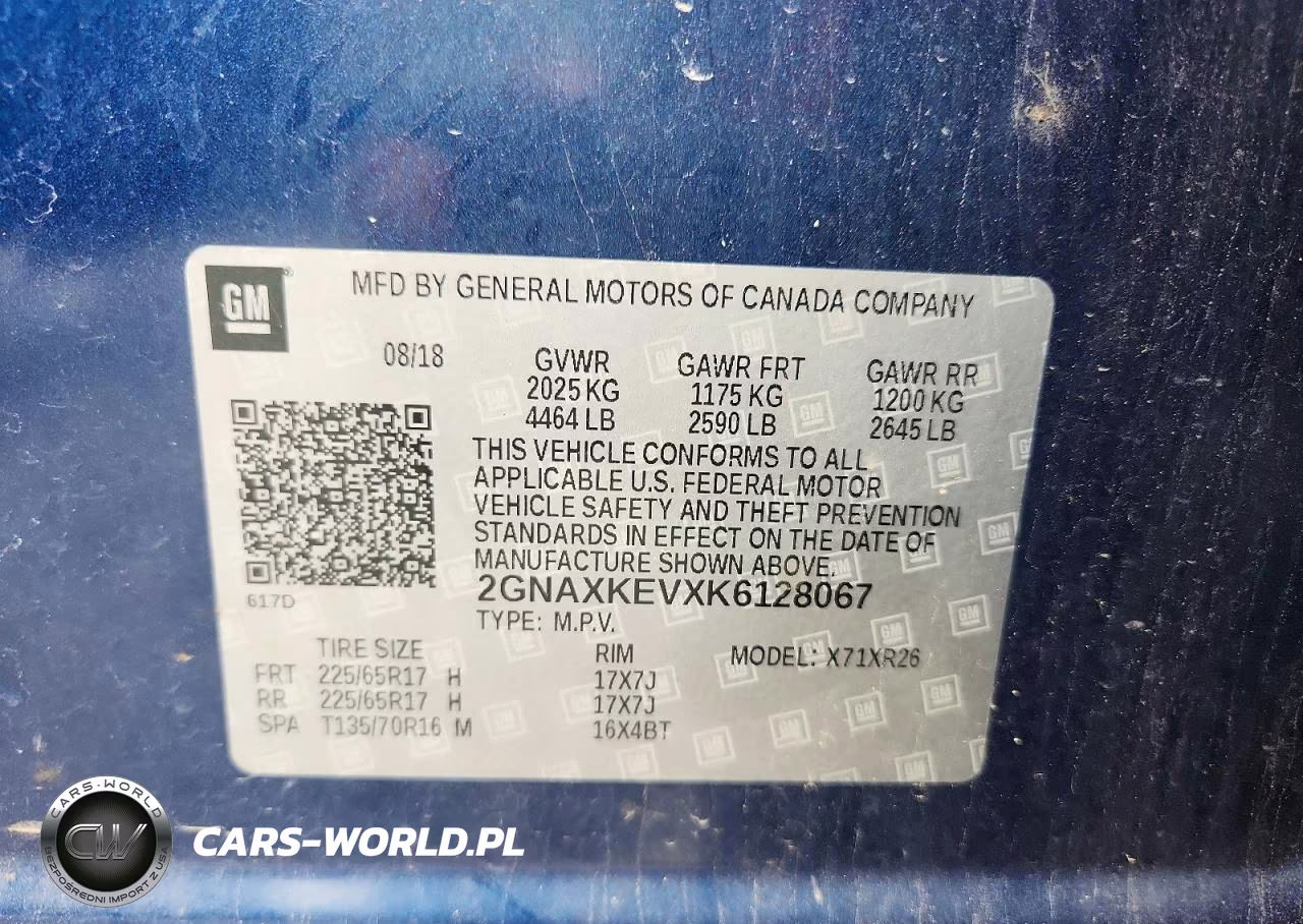 2019 Chevrolet Equinox Lt VIN:2GNAXKEVXK6128067 - 13