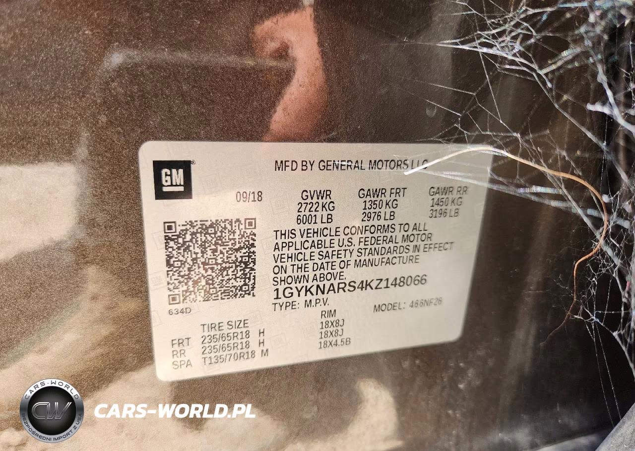 2019 Cadillac Xt5 VIN:1GYKNARS4KZ148066 - 13