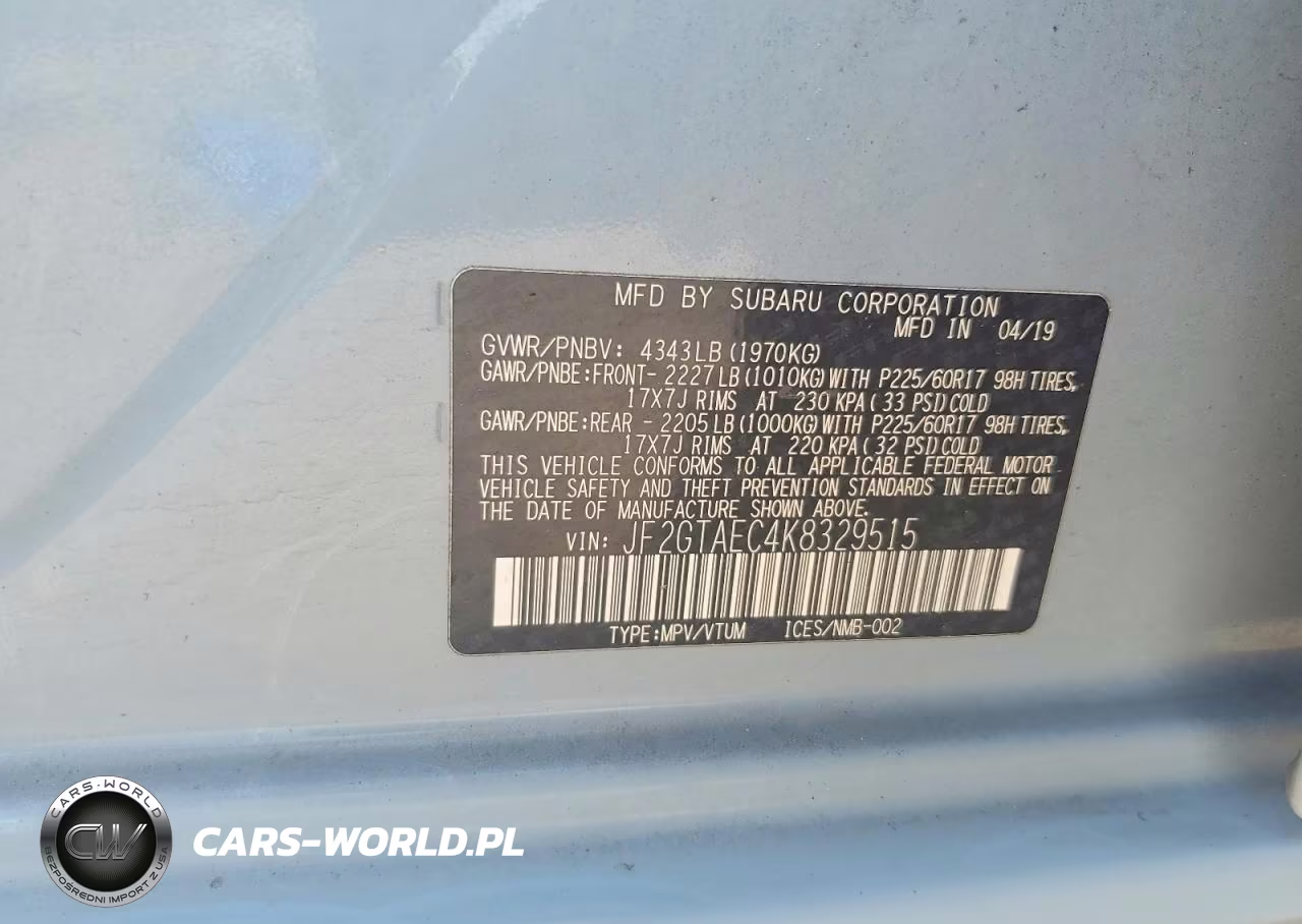 2019 Subaru Crosstrek Premium VIN:JF2GTAEC4K8329515 - 12