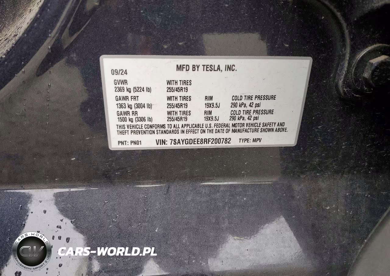 2024 Tesla Model Y VIN:7SAYGDEE8RF200782 - 13