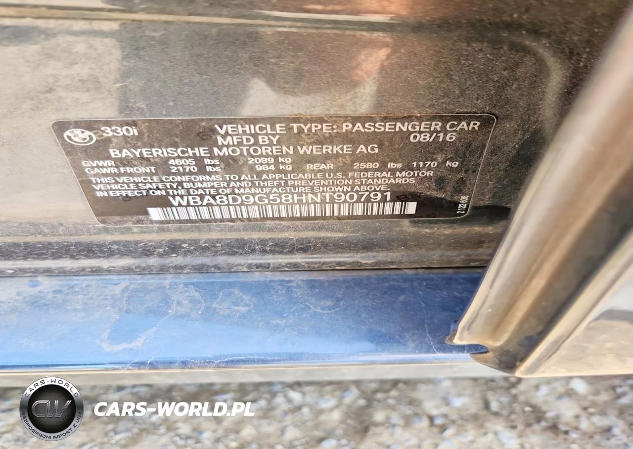 2017 BMW 330 Xi VIN:WBA8D9G58HNT90791 - 13