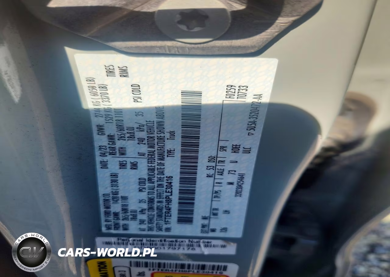 2023 Ford Ranger Xl VIN:1FTER4FH8PLE30416 - 12
