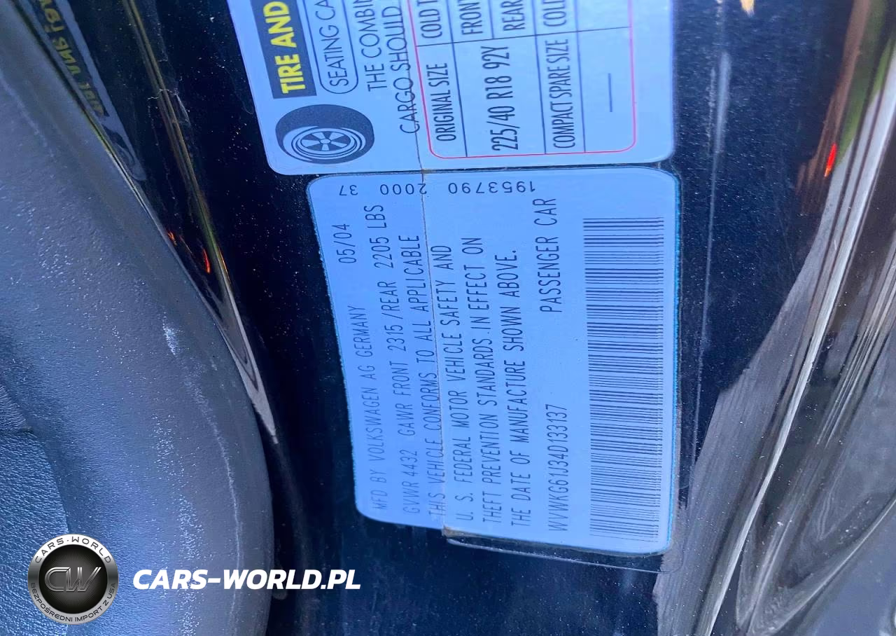 2004 Volkswagen R32 VIN:WVWKG61J34D133137 - 11