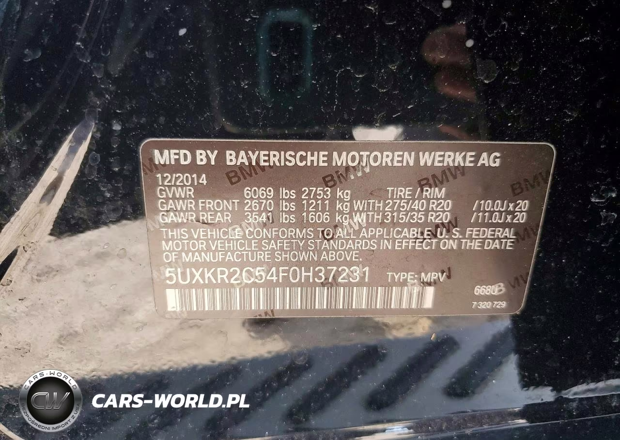 2015 BMW X5 Sdrive35I VIN:5UXKR2C54F0H37231 - 13