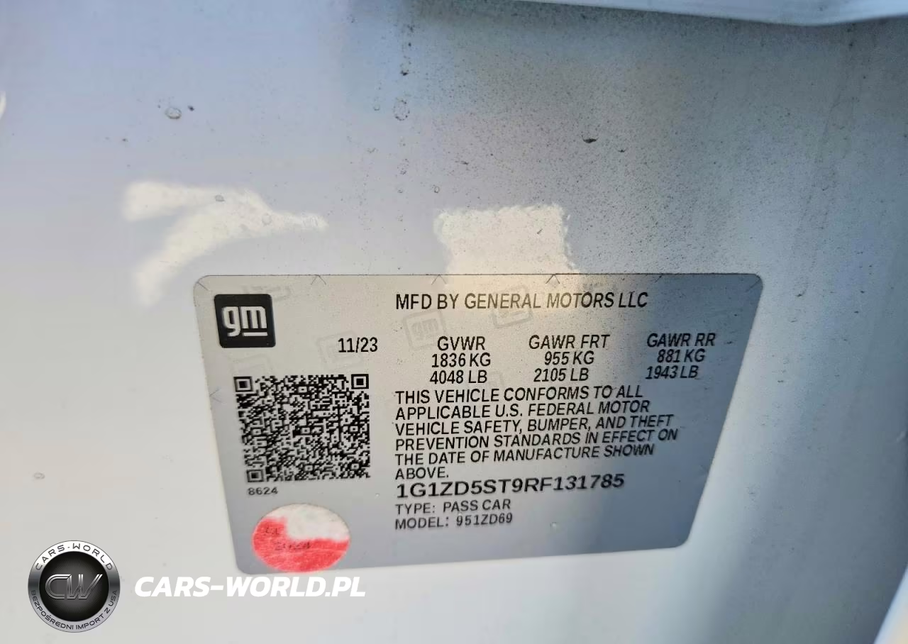 2024 Chevrolet Malibu Lt VIN:1G1ZD5ST9RF131785 - 12