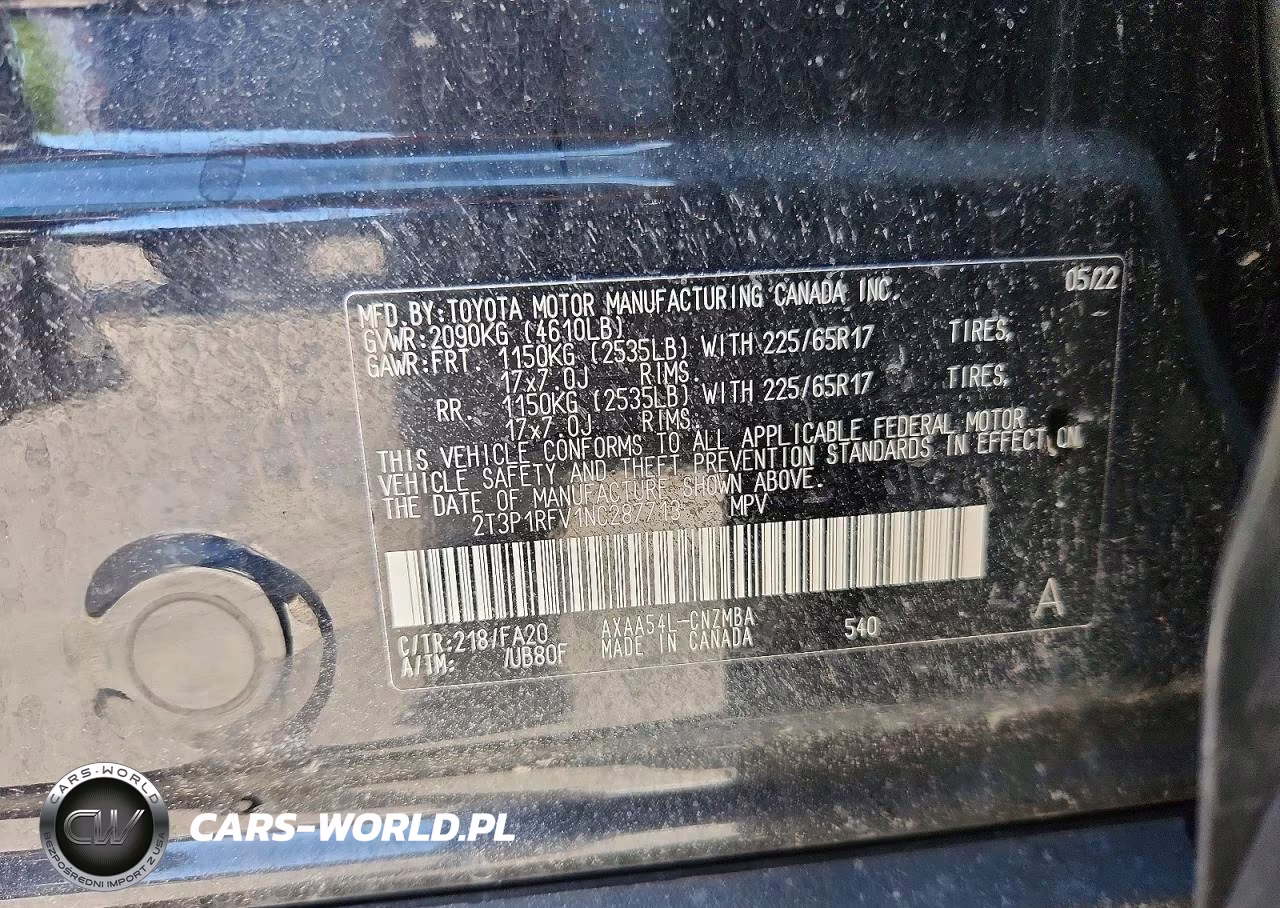 2022 Toyota Rav4 Xle VIN:2T3P1RFV1NC287713 - 13