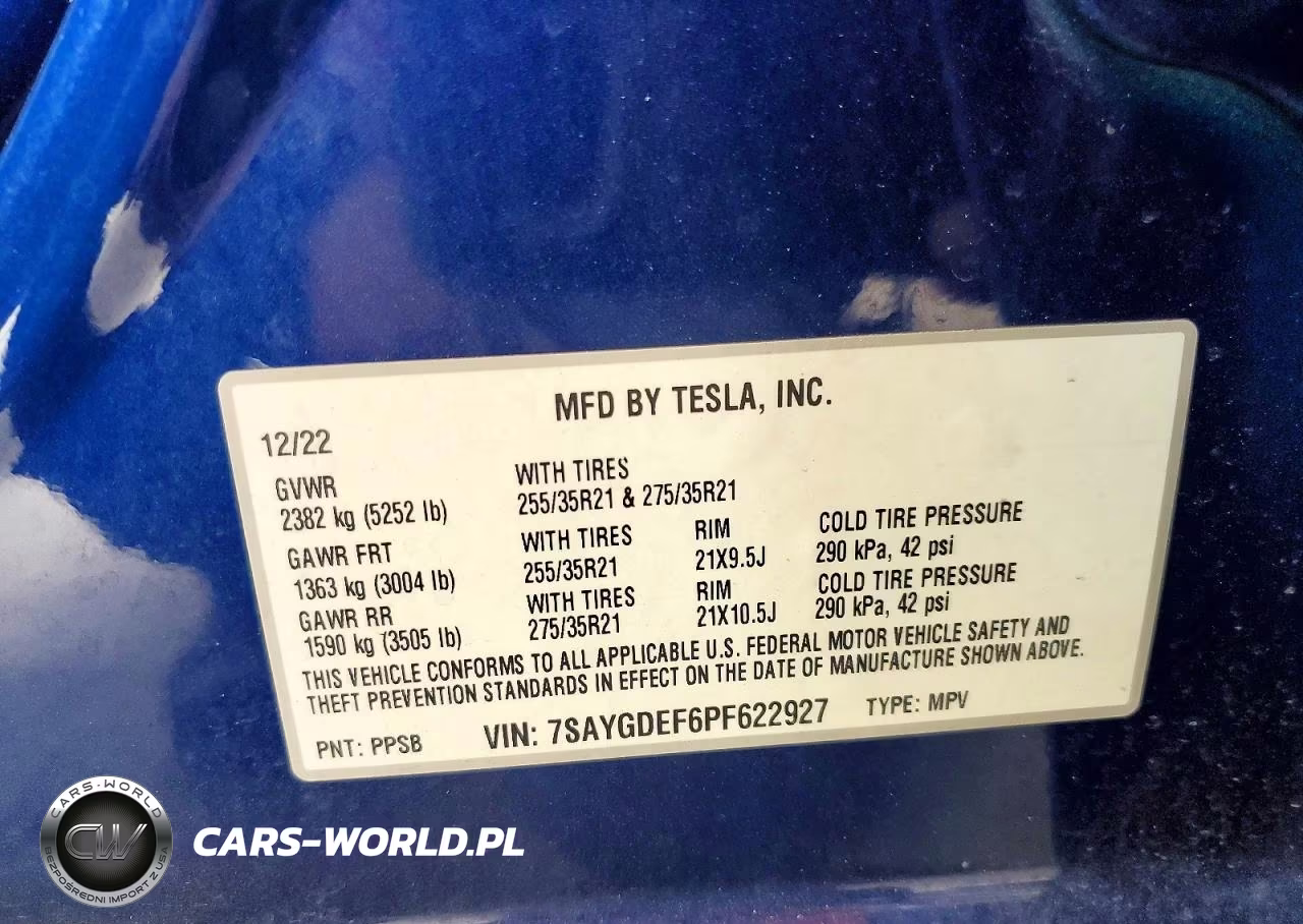 2023 Tesla Model Y VIN:7SAYGDEF6PF622927 - 12
