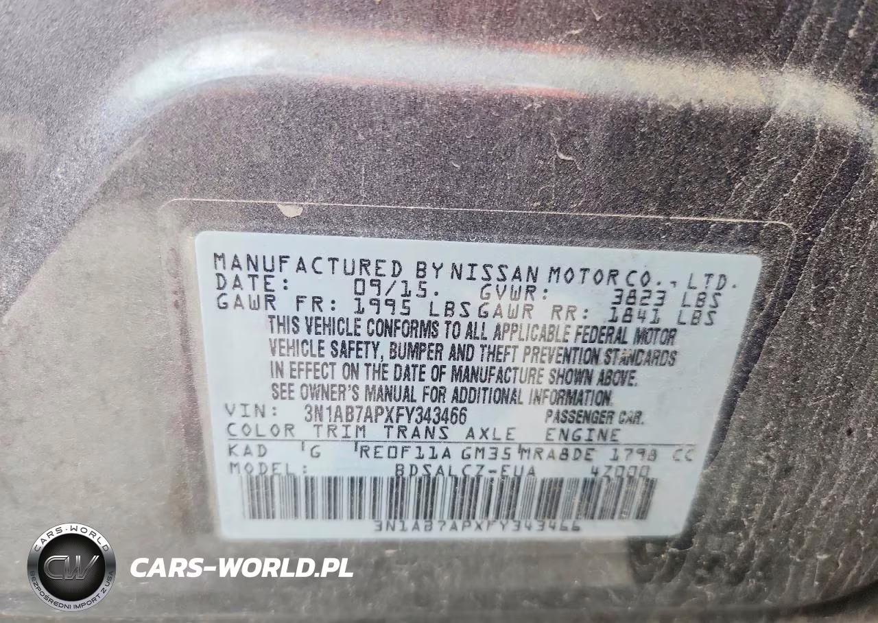 2015 Nissan Sentra S VIN:3N1AB7APXFY343466 - 12