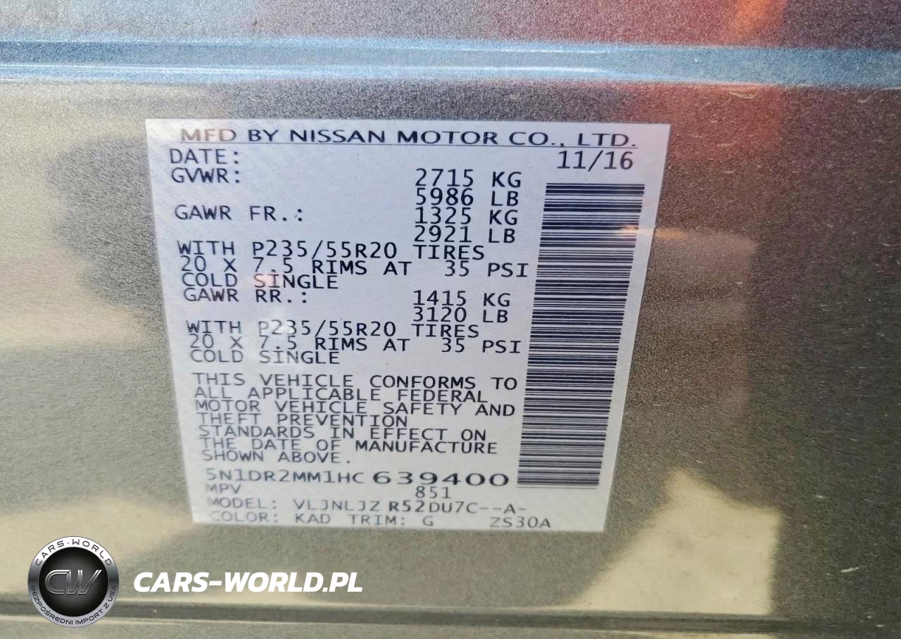 2017 Nissan Pathfinder Platinum VIN:5N1DR2MM1HC639400 - 13