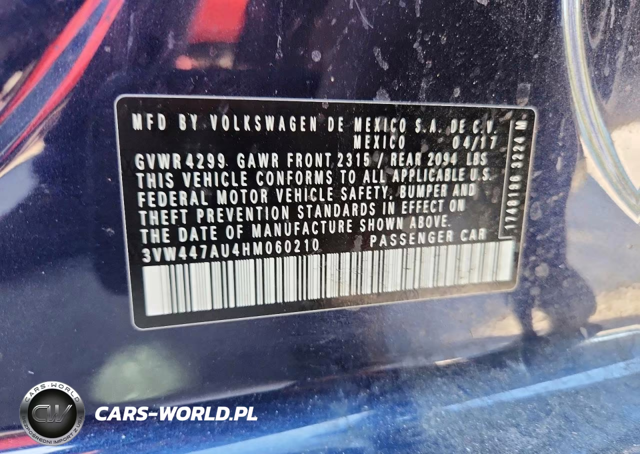 2017 Volkswagen Gti S-Se VIN:3VW447AU4HM060210 - 12
