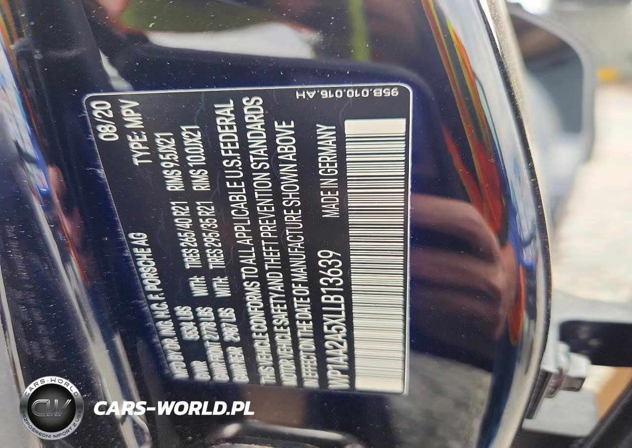 2020 Porsche Macan VIN:WP1AA2A5XLLB13639 - 13