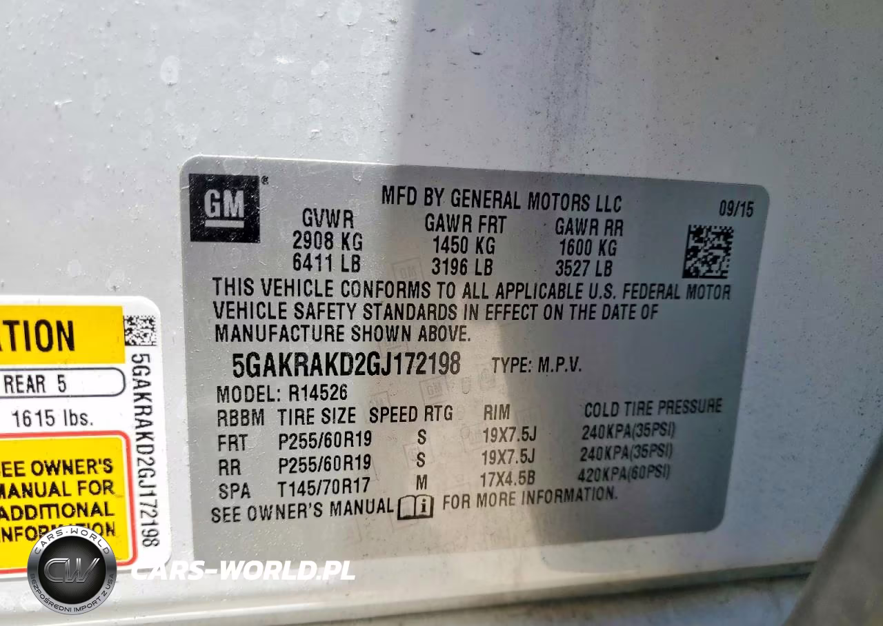 2016 Buick Enclave VIN:5GAKRAKD2GJ172198 - 14