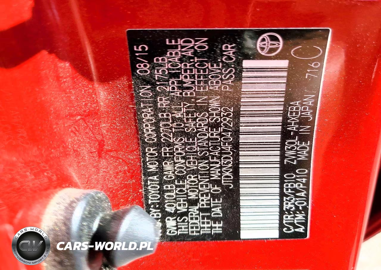 2015 Toyota Prius Two VIN:JTDKN3DU4F0472932 - 13