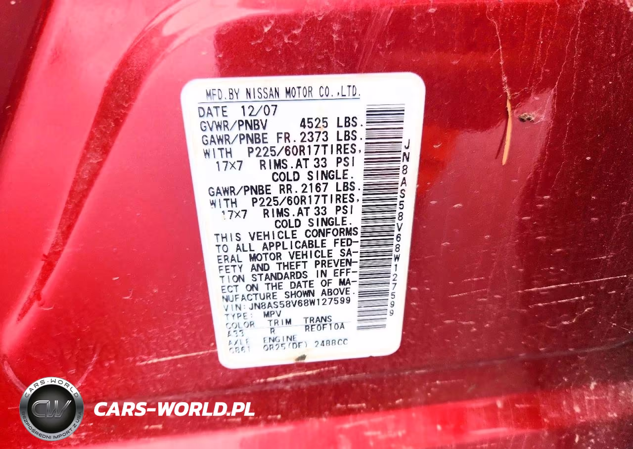 2008 Nissan Rogue S VIN:JN8AS58V68W127599 - 12