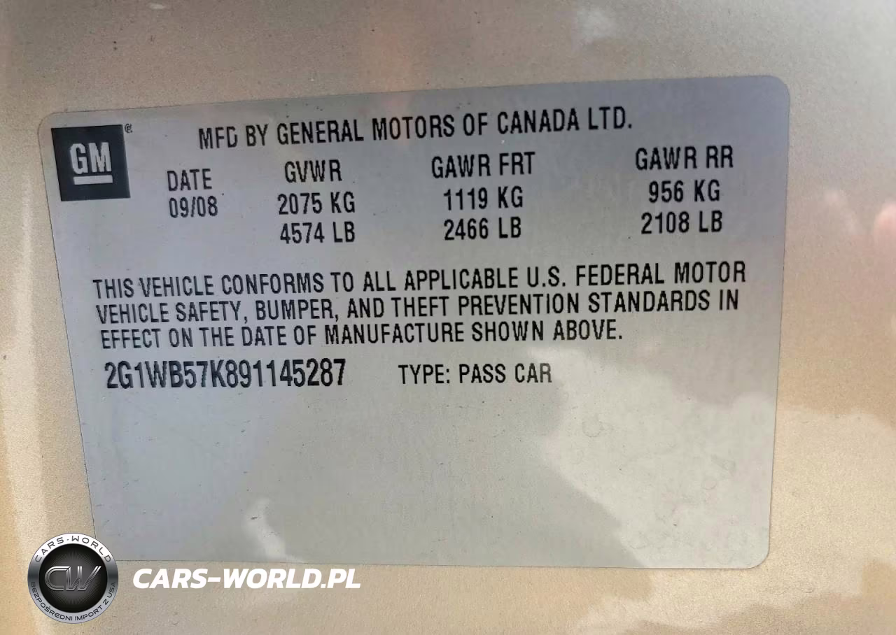 2009 Chevrolet Impala Ls VIN:2G1WB57K891145287 - 13