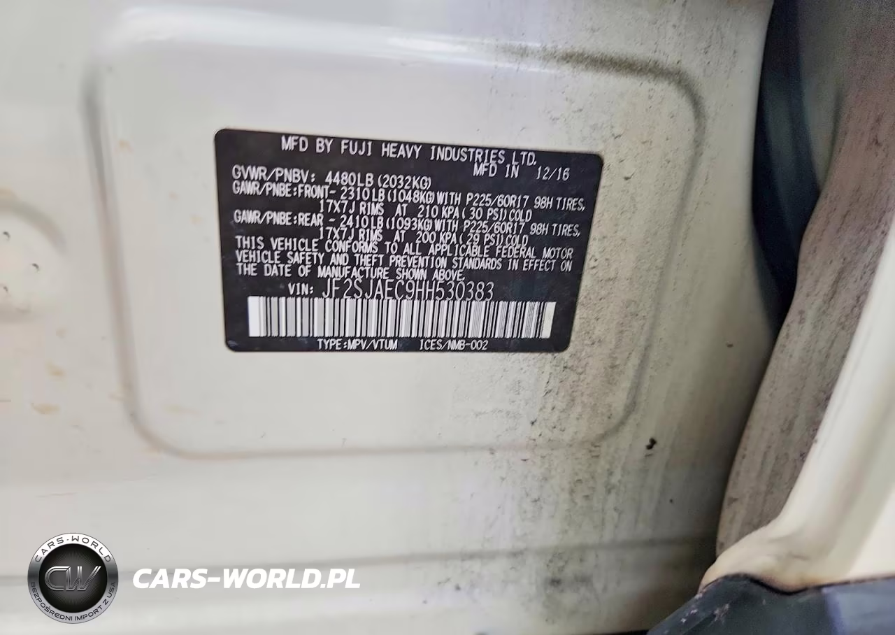 2017 Subaru Forester 2.5I Premium VIN:JF2SJAEC9HH530383 - 12