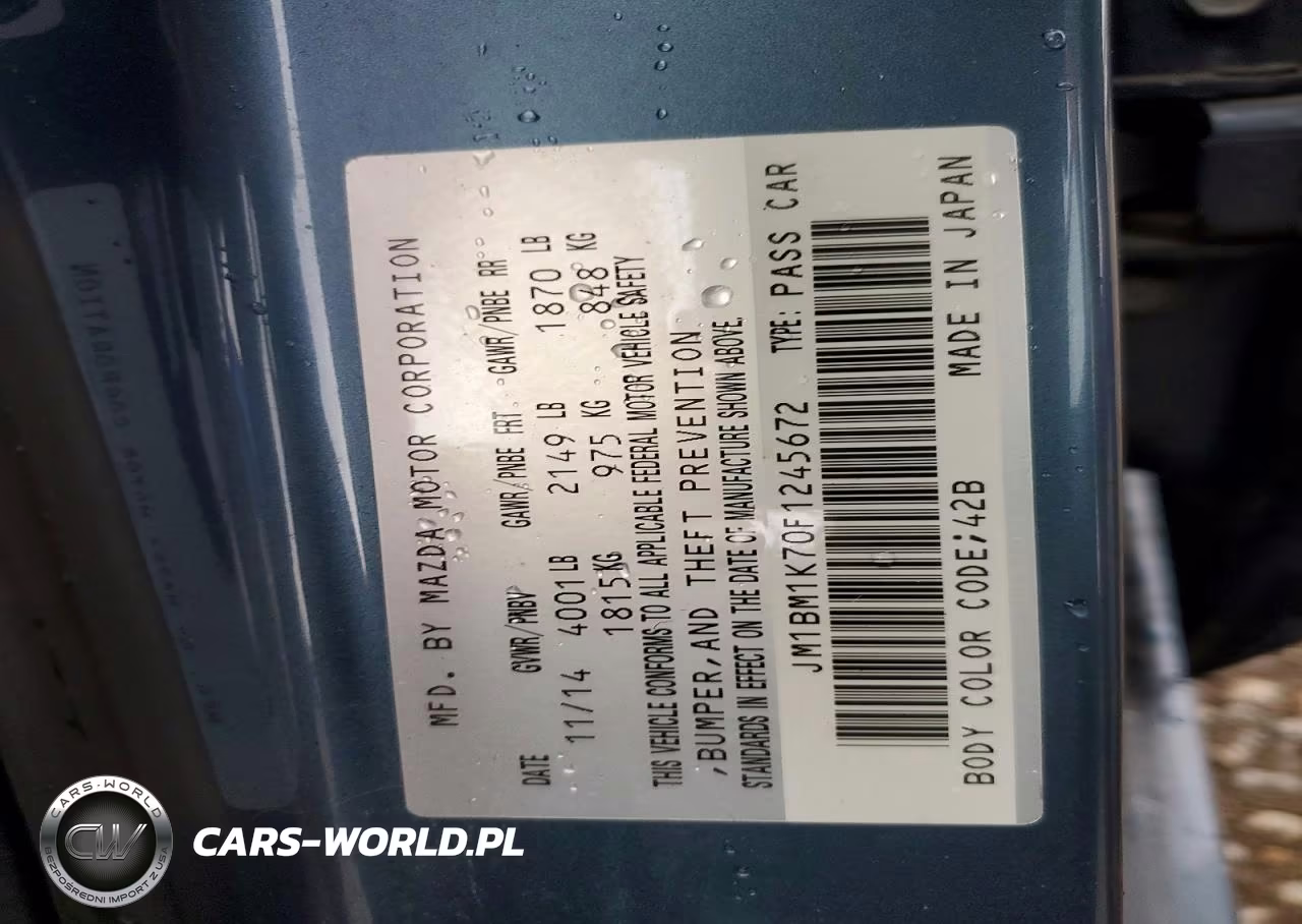2015 Mazda 3 Sport VIN:JM1BM1K70F1245672 - 13
