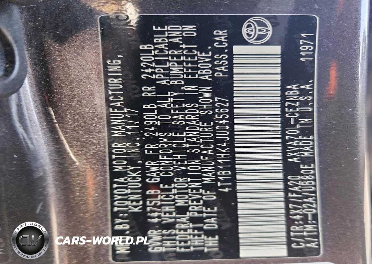 2018 Toyota Camry Le VIN:4T1B11HK4JU045627 - 12