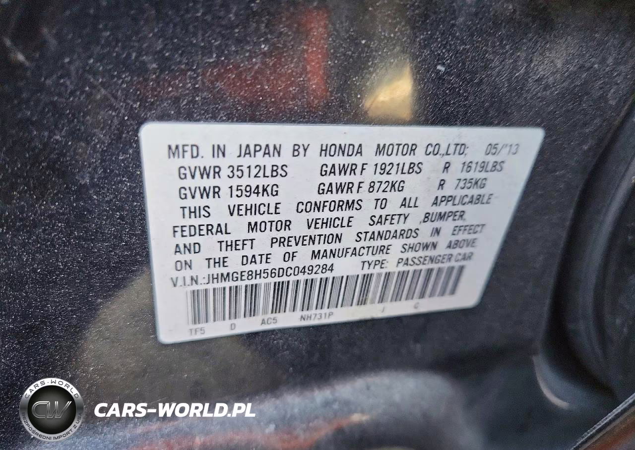 2013 Honda Fit Sport VIN:JHMGE8H56DC049284 - 13