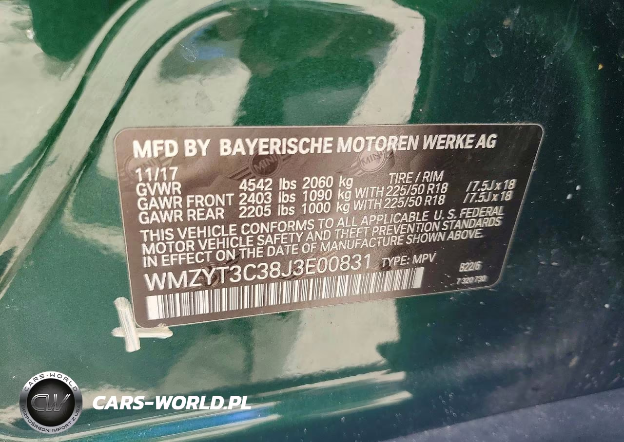 2018 Mini Cooper S Countryman VIN:WMZYT3C38J3E00831 - 13