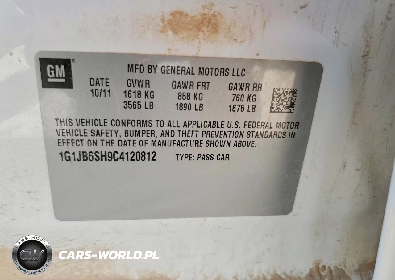 2012 Chevrolet Sonic Ls VIN:1G1JB6SH9C4120812 - 12
