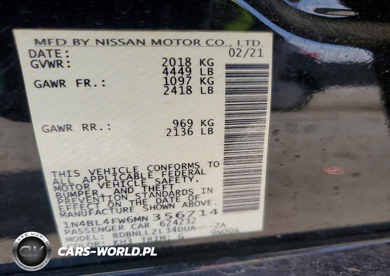 2021 Nissan Altima Platinum VIN:1N4BL4FW6MN356714 - 12