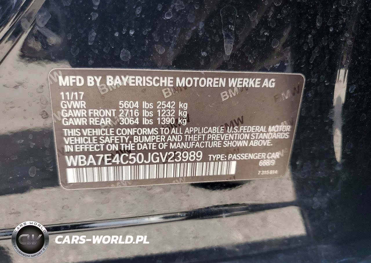 2018 BMW 740 Xi VIN:WBA7E4C50JGV23989 - 12