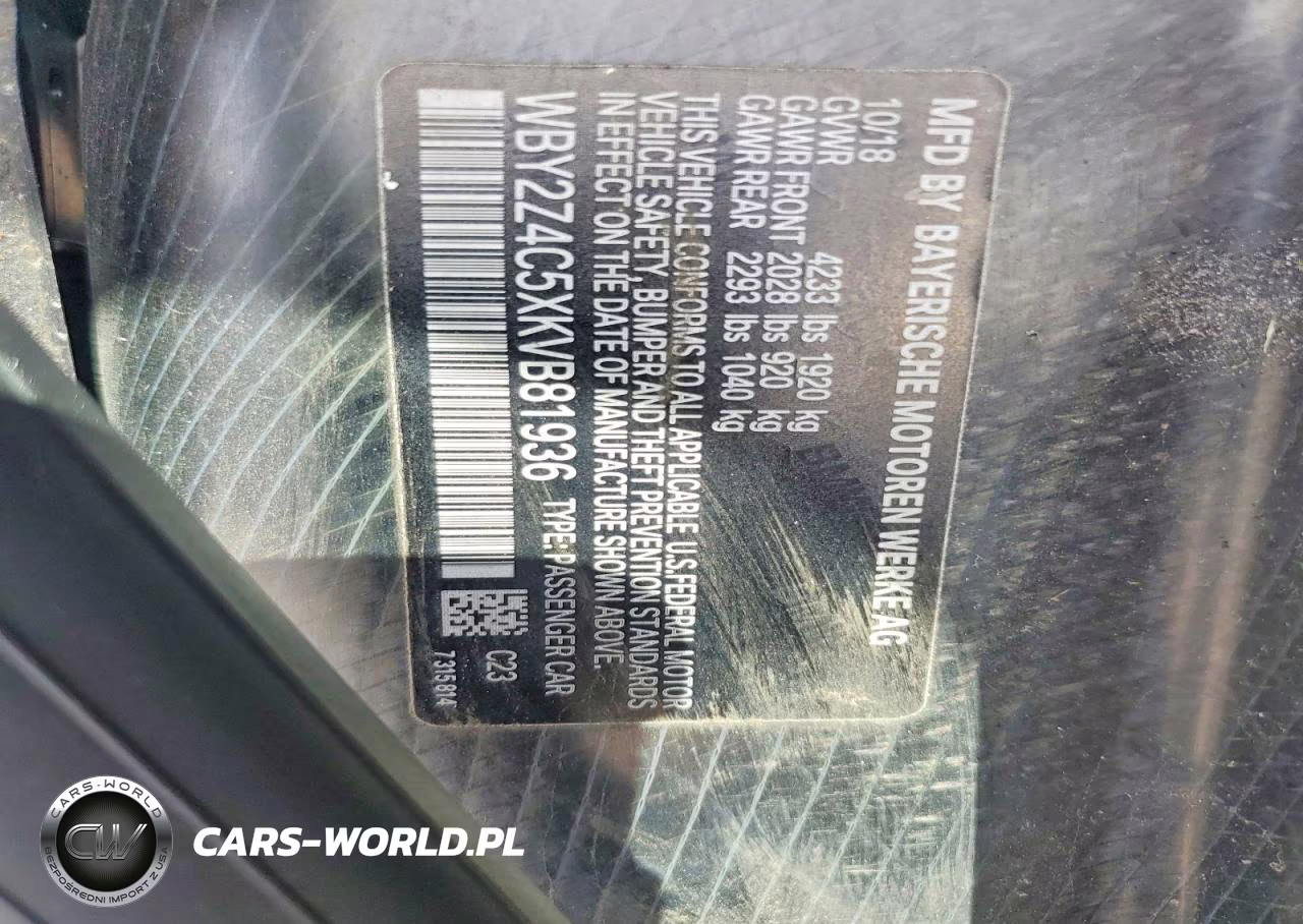 2019 BMW I8 VIN:WBY2Z4C5XKVB81936 - 12