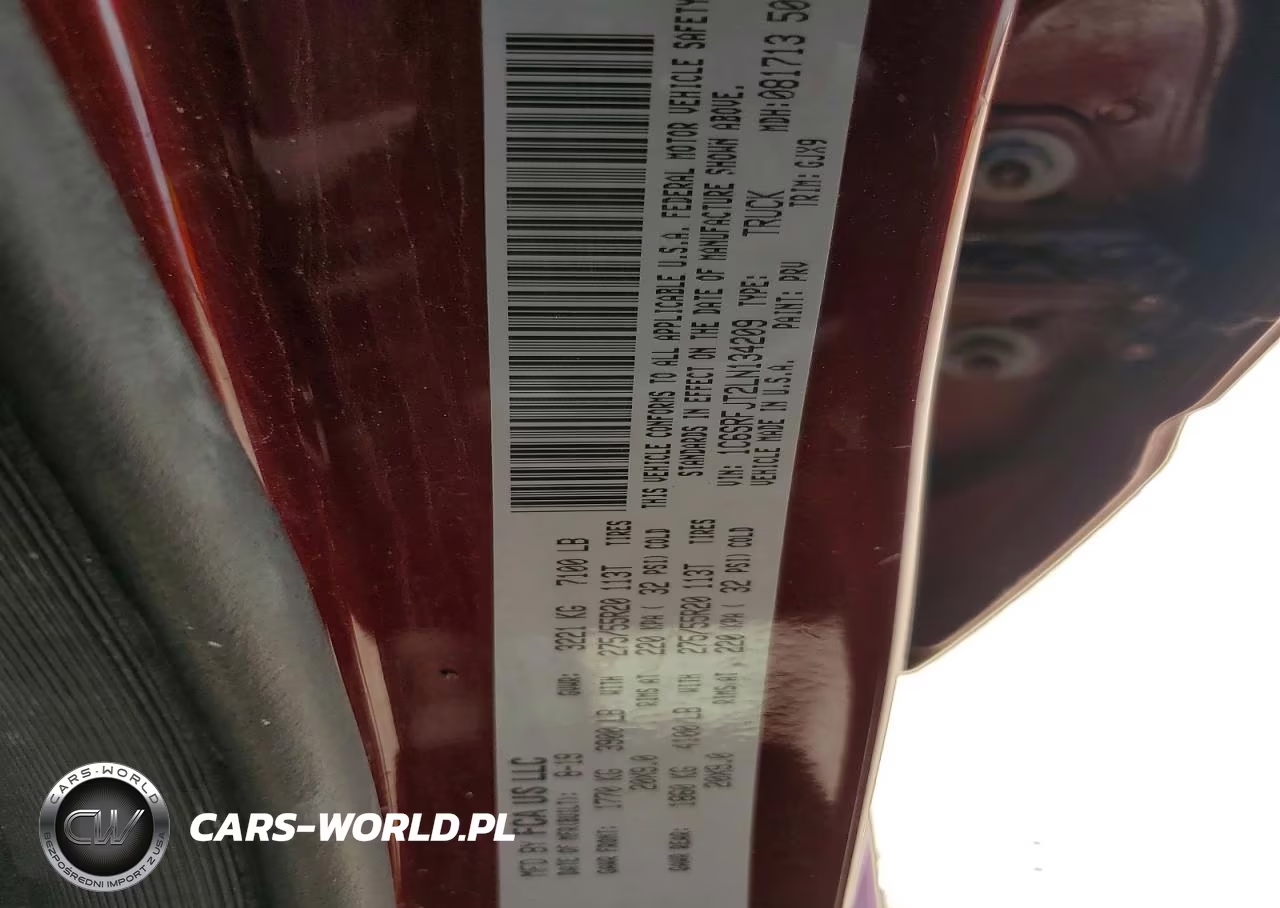 2020 Ram 1500 Laramie VIN:1C6SRFJT2LN134209 - 12