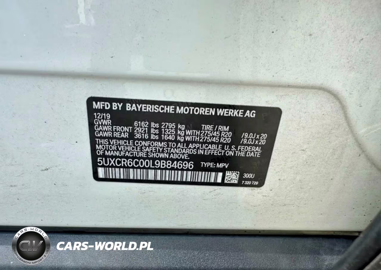 2020 BMW X5 xDrive40I VIN:5UXCR6C00L9B84696 - 10